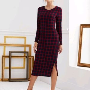 NWT SPLIT HEM FITTED DRESS